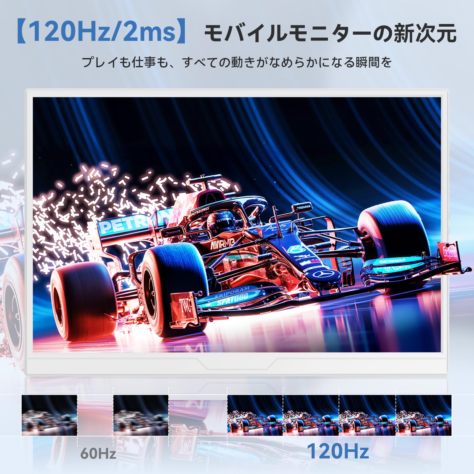 Amazon.co.jp: Vimonic モバイルモニター 16インチ 120Hz ホワイト